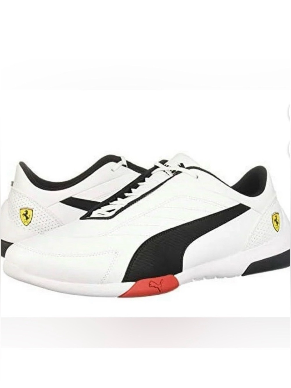 PUMA FERRARI 🖤🤍WHITE & BLACK🤍🖤 SNEAKERS MEN'S SHOES SIZE 12 🌟EUC🌟
